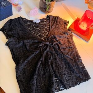 Elegant Black Lace Blouse